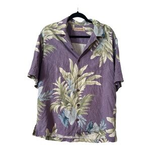 Tommy Bahama Purple and Green Tropical Men's Shirt